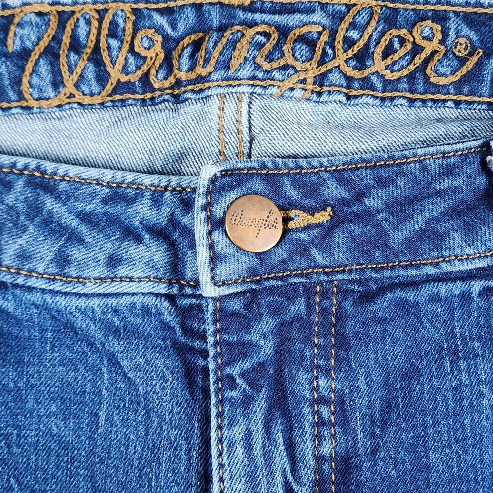 Wrangler Retro Green Jean Womens 32x34 Blue High Rise Flare Leg Denim Jeans - Picture 5 of 11